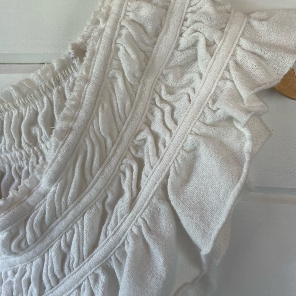 We The Free White Ruffled shirt - Picture 3 of 4